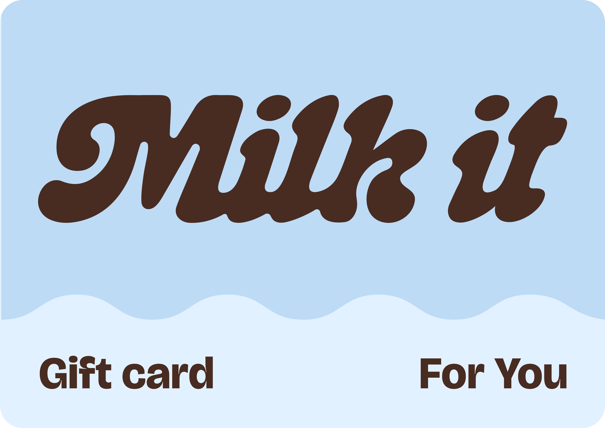 Milk it digital gift card – the perfect present for new mums.